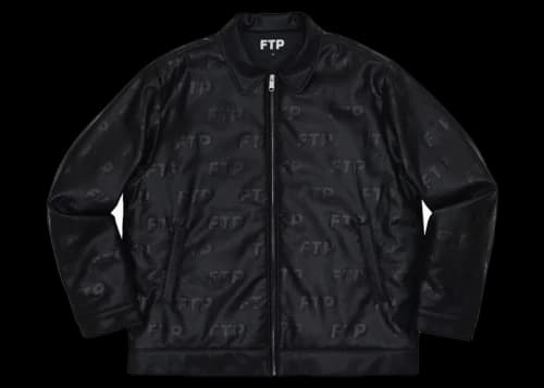 FTP Allover Faux Leather Jacket Black