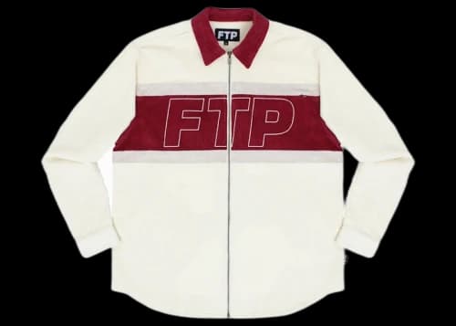 FTP Corduroy Logo Zip Up Cream