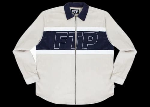 FTP Corduroy Logo Zip Up Gray