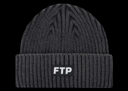 FTP Denim Dye Logo Beanie Black