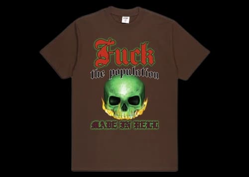 FTP Flaming Skull Tee Brown