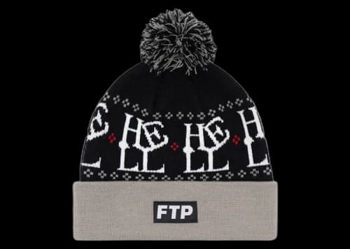 FTP Hell Pom Beanie Black