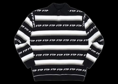 FTP Knit Polo Sweater Black