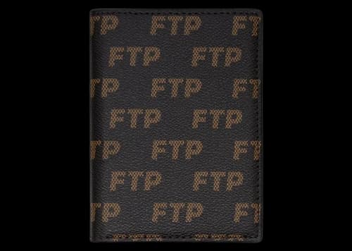 FTP Logo Repete Passport Holder Brown