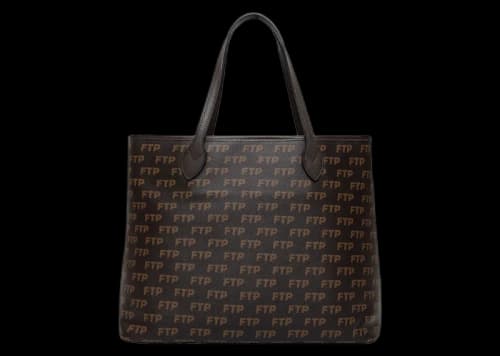 FTP Logo Repete Tote Bag Brown