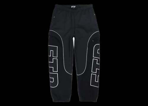 FTP Mesh Piping Logo Sweatpant Black