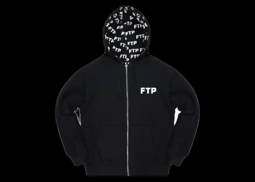 FTP Reversible Logo Hoodie Black