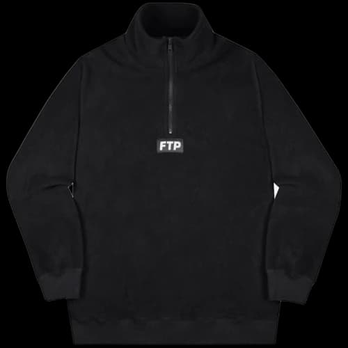 FTP Sherpa Half Zip Jacket Black