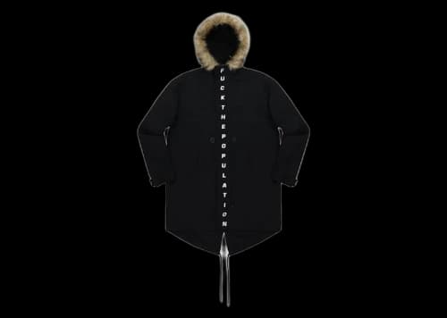 FTP Spell Out Fishtail Parka Black