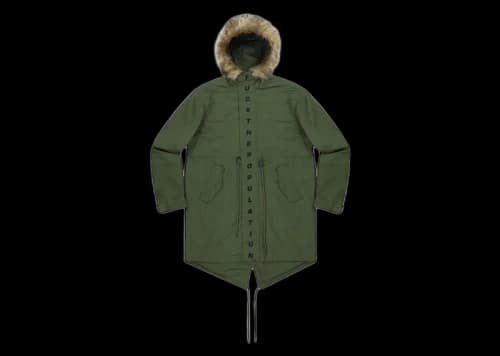 FTP Spell Out Fishtail Parka Olive