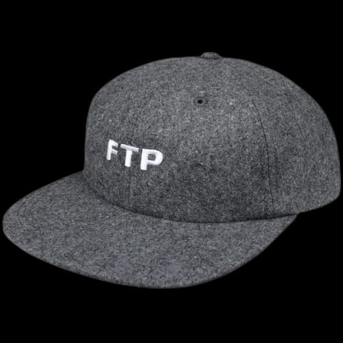 FTP Wool Logo 6 Panel Hat Charcoal