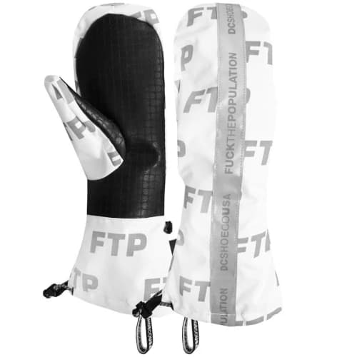 FTP x DC Headline Mittens White