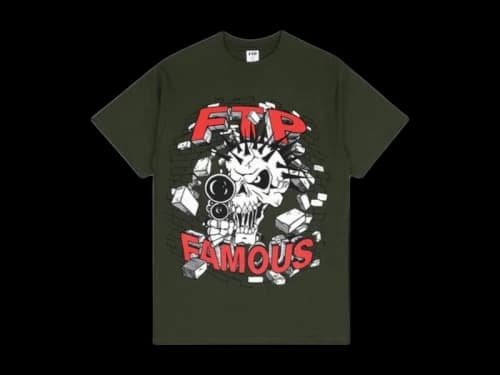 FTP x Famous Skull Tee Hunter Green