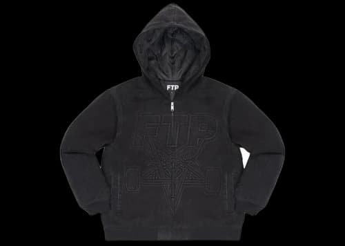 FTP Thrasher Hooded Denim Jacket Black