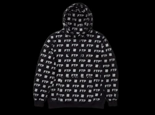 FTP x Undefeated All Over Hoodie Black