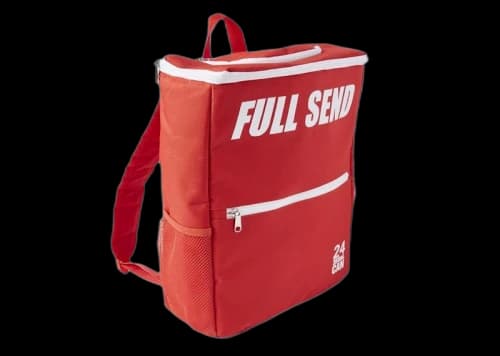 Full Send 24 Pack Cooler Backpack Red