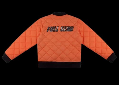 Full Send Camo Logo Quilted Jacket Orange