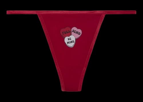 Full Send Candy Heart Thong Red