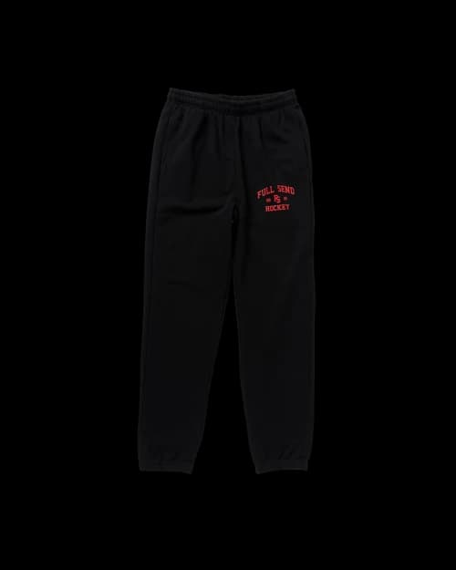 Full Send Collegiate Hockey Joggers Black