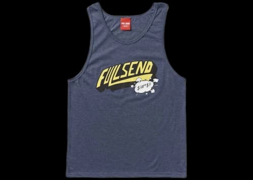 Full Send Comic Tank Navy Heather