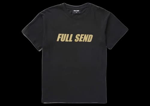 Full Send Foil Print Premium Tee Black