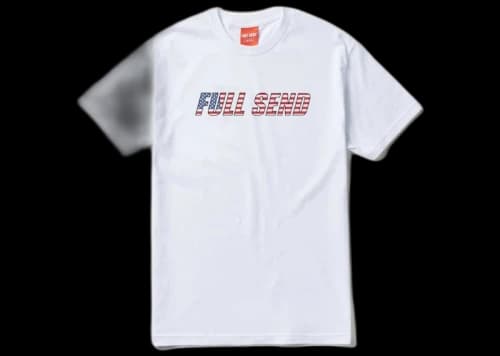 Full Send Fourth of July Tee White
