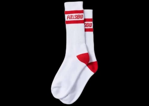 Full Send FS Socks White
