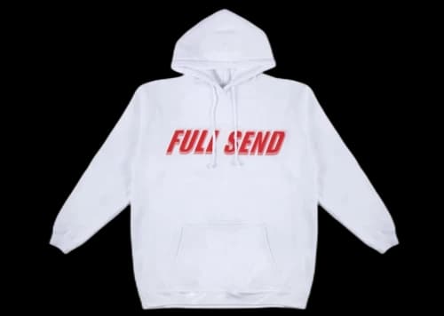 Full Send Glitch Hoodie White