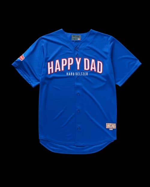 Full Send Happy Dad Baseball Jersey Blue