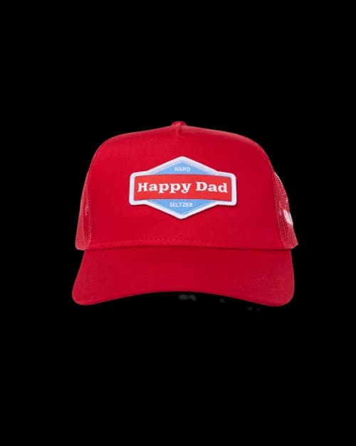 Full Send Happy Dad Trucker Hat Red