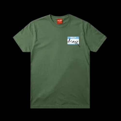 Full Send Hello I'm Drunk Tee Forest Green