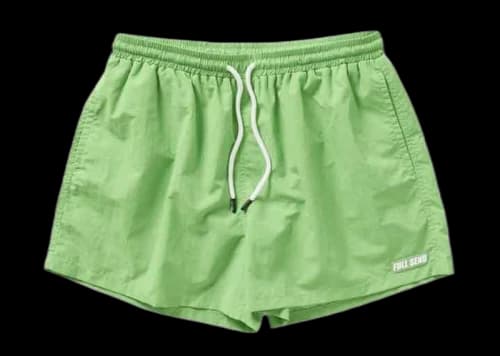 Full Send Neon Swim Trunks Green
