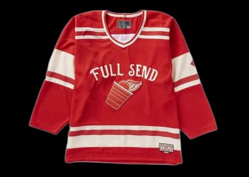 Full Send Red Cup Hockey Jersey Red