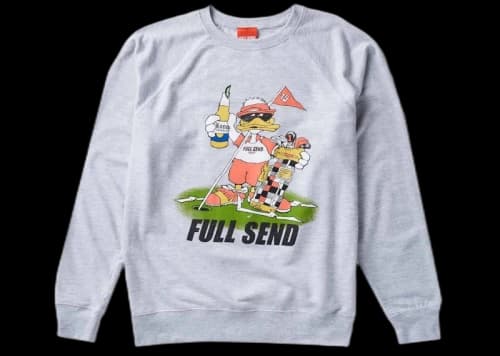 Full Send Rona Duck Lightweight Crewneck Grey