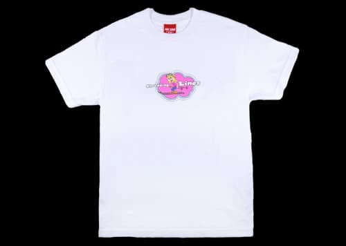 Full Send Shredding Lines Tee White