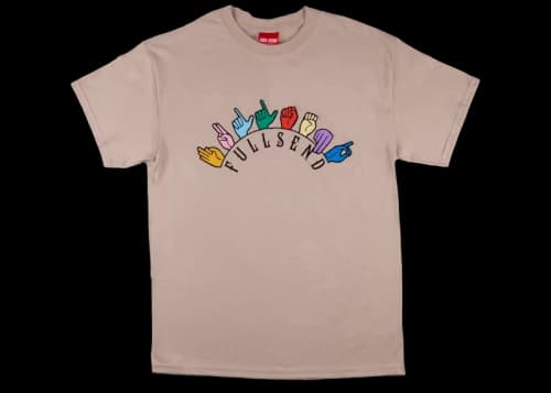 Full Send Sign Language Tee Sand