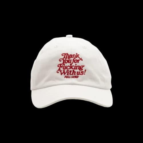 Full Send Thank You Dad Hat White