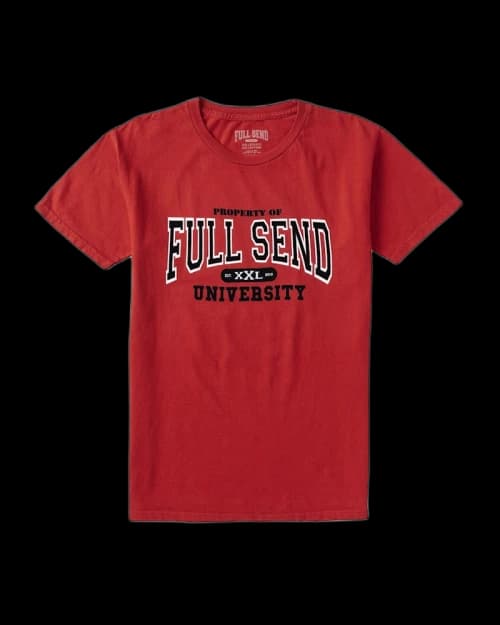 Full Send University Georgia Tee Red
