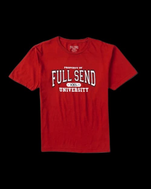 Full Send University Nebraska Tee Red
