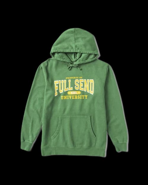 Full Send University Oregon Hoodie Green