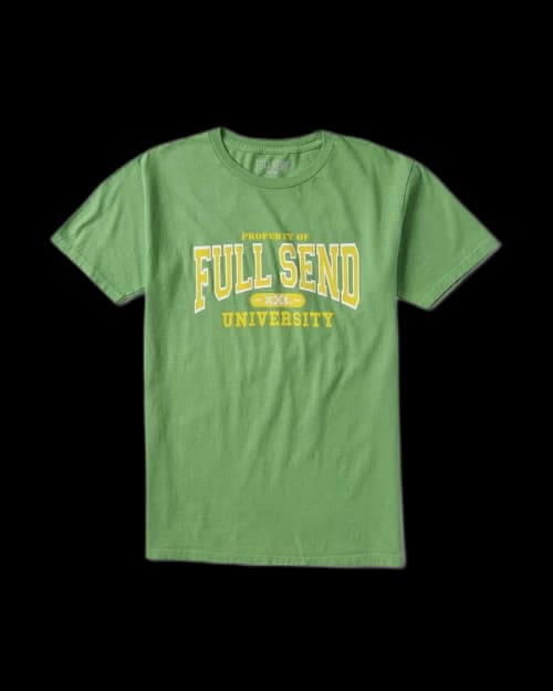 Full Send University Oregon Tee Green