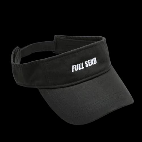 Full Send Visor Hat Black