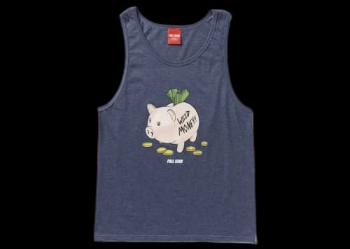 Full Send Weed Money Tank Navy Heather
