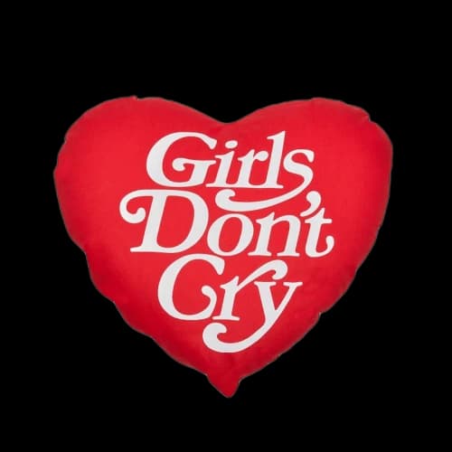 Girls Don't Cry Logo Pillow Red