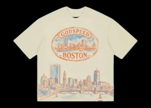 Godspeed Boston Skyline T-shirt Bone