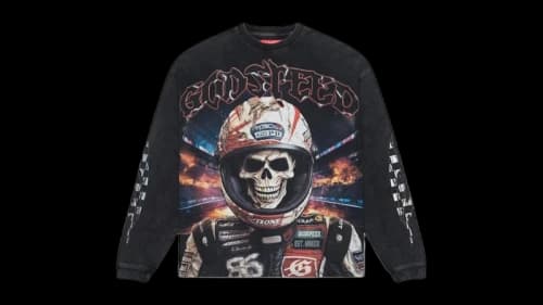 Godspeed Racer Goldie L/S T-Shirt Wash Gray