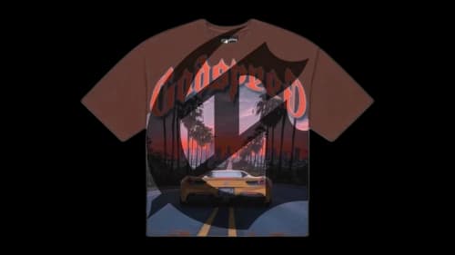 Godspeed Sunset Blvd T-shirt Brown