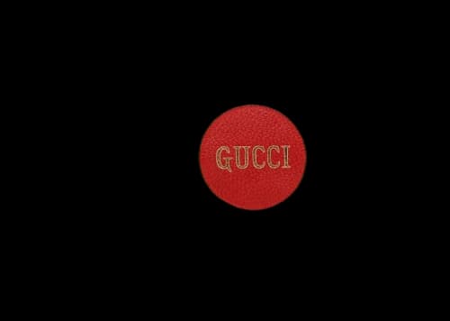 Gucci Baiadera Striped Canvas Clutch Red
