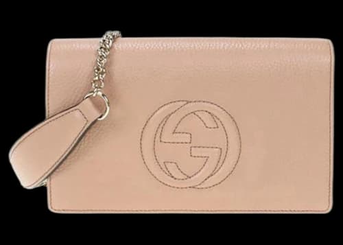 Gucci Soho Camelia Crossbody Bag Beige