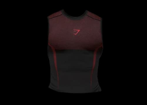Gymshark Onyx 5.0 Tank Black/Carmine Red